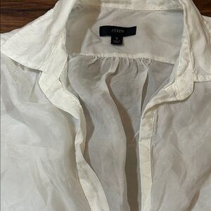 J. Crew Cream Sheer Blouse